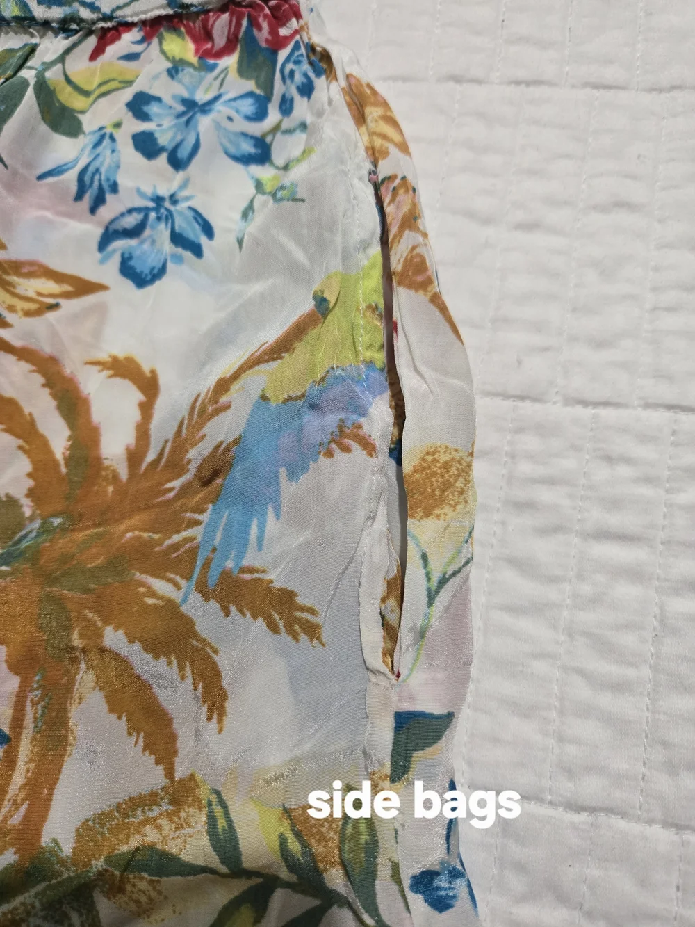 Elan Red Blue Floral Drawstring Shorts - Picture 4 of 5